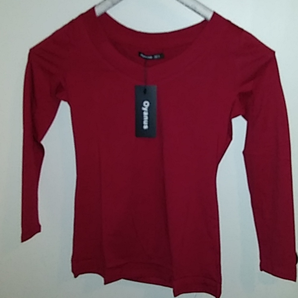 Womens red long sleeve Red (S) shirt